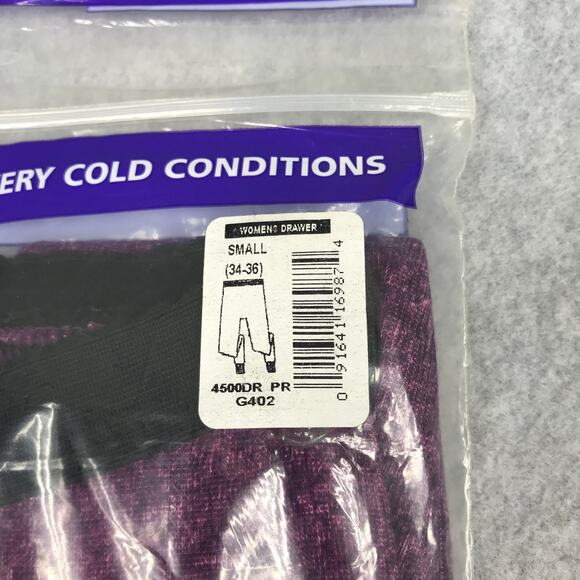 Indera Thermal Leggings Pant Small Ribbed Knit Silvadur Base Layers Wicking Soft - Picture 4 of 9